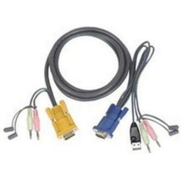 Aten 6 Usb Kvm Cable For Cs1758, w/ Full Audio Support (Speaker And Mic) 2L5302U